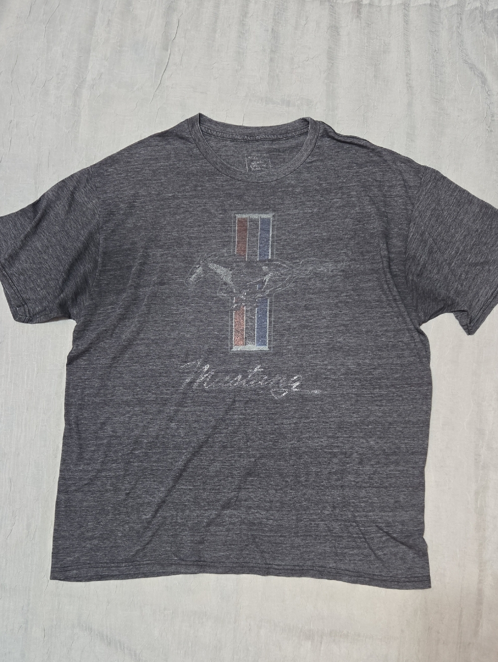 Vintage Charcoal Gray Mustang Graphic Tee